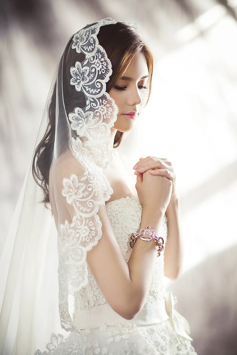 Bride with Crystal Earrings